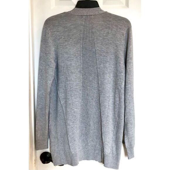 LOVE ELLIE - NWOT - L Sz L Lightweight Open Cardigan in Light Heather Gray - Picture 5 of 11